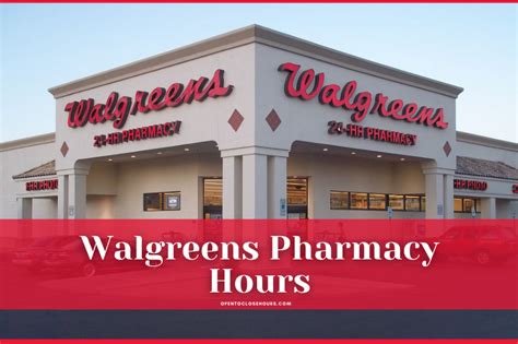 does walgreens pharmacy close for lunch